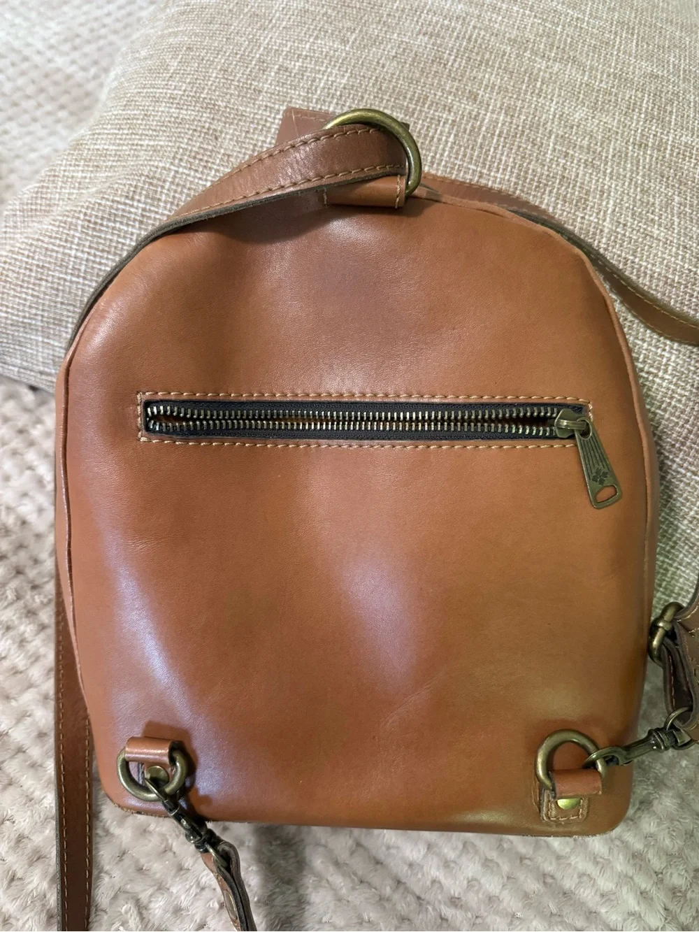 Patricia Nash European Map Leather Mini Backpack Crossbody